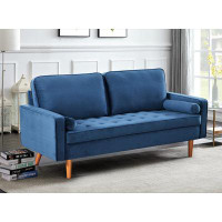 Mercer41 69.6'' Velvet Square Arm Sofa