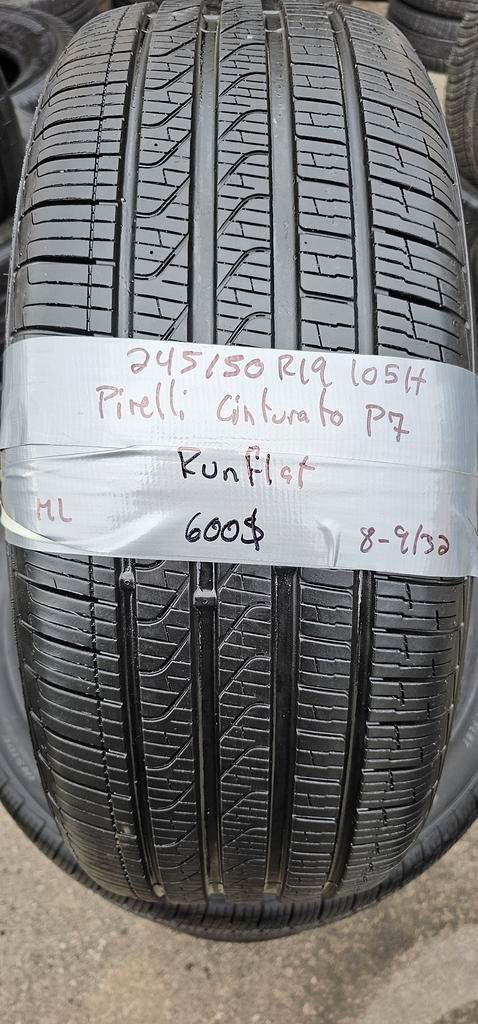 245/50/19 4 pneus été pirelli RUNFLAT excellent état in Tires & Rims in Greater Montréal - Image 4