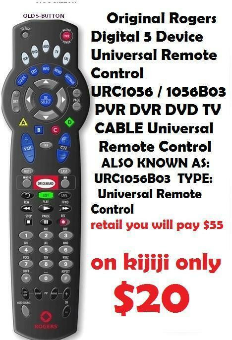 URC 2125BC0 Original Universal Rogers Digital 5 Device RF Remote Control URC fit model NextBox Cisco 9865 AND MORE in Video & TV Accessories in Toronto (GTA) - Image 4
