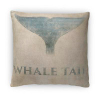 KAVKA DESIGNS Whale Tail Throw Pillow