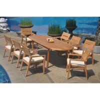 Rosecliff Heights Antoine Oval 8 - Person Teak Dining Set