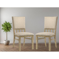 Gracie Oaks Rural Style Solid Wood Upholstered Dining Chair