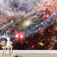 IDEA4WALL Spiral Cosmic Galaxy Nebula Space & Astronomy Fantasy & Sci-Fi Decoration Wall Paper Murals