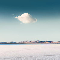 Ebern Designs Cloud Over A Frozen Lake
