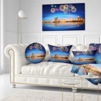 Made in Canada - East Urban Home Designart 'Singapore Skyline' Cityscape Photography Throw Pillow