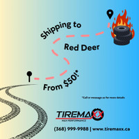 Shipping on tires available to Red Deer from $50.00!