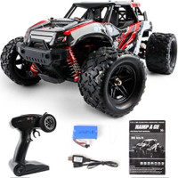 MotionGrey 1:18 Remote Control RC Car High-Speed 35km/h 4WD RC 2.4 Ghz Toy Off Road Monster Truck Buggy All Terrain Red