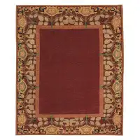 Tufenkian Inverness Oriental Hand-Knotted Wool Dark Red Area Rug
