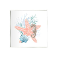 Stupell Industries Seahorse Starfish Layered Coral Giclee Art By Lanie Loreth