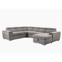 Hokku Designs Modern U Shaped 7-seat Sectional Sofa Couch with Adjustable Headrest