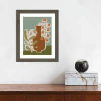 Birch Lane™ The Creative Bunch Studio Expressive Abstract House Plant Terracotta Vase Framed On Paper by The Creative Bu