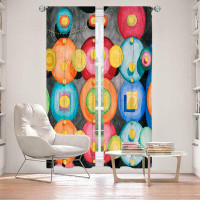 East Urban Home Lined Window Curtains 2-panel Set for Window by Lorien Suarez - Spheres 13