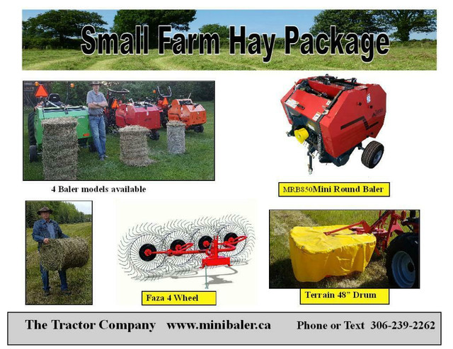 FREE SHIPPING Small Farm Mini Baler Hay Package in Other