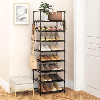 Rebrilliant 8 Tiers Tall Shoe Rack, Narrow Vertical Shoe Rack For Entryway Closet, 16-20 Pairs Shoe And Boots Organizer
