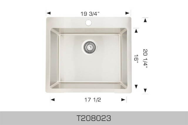 Builder Series - Drop In / Top Mount, 4 Sizes,  18 gauge Radius Corner, Single Bowl Kitchen Sink (20, 24, 28 & 32 Width) in Plumbing, Sinks, Toilets & Showers - Image 4