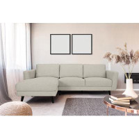 George Oliver Carefree Leather Sectional Sofa