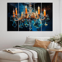 Design Art Chandelier Dynamic Reflections - Chandelier Metal Wall Art Living Room Set