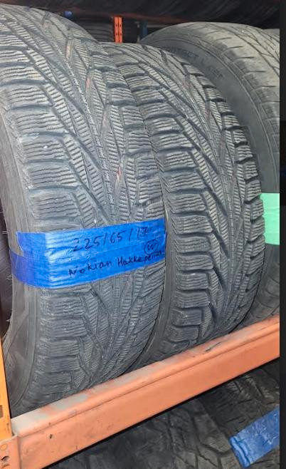 USED PAIR OF WINTER NOKIAN 75% TREAD WITH INSTALLATION. in Auto Body Parts in City of Toronto