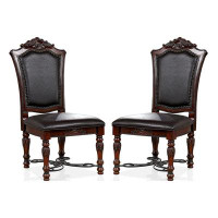 Bloomsbury Market Rouncey 46.88" Height Nailhead Trim Wood Side Chair, Set Of 2