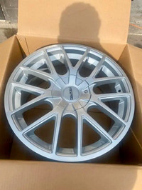 FOUR NEW 18 INCH TOUREN TR60 WHEELS -- 5X112 / 5X120 MOUNTED WITH 235 / 50 R18 MICHELIN X ICE TIRES !!