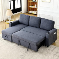 Latitude Run® Comfortable Linen L-Shaped Combo Sofa Sofa Bed, Living Room Furniture Sets For Tight Spaces, Reversible Sl