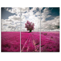 Made in Canada - Design Art Purple Tree Dreamscape - 3 Piece Graphic Art on Wrapped Canvas Set