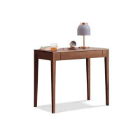 Hokku Designs 31.5" Brown Rectangular Solid Wood Desk,1-drawer