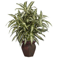 Fleur De Lis Living 24.25" Aglonema Foliage Plant in Decorative Vase