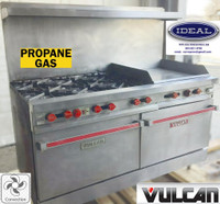 Vulcan - Gas or Propane double oven  range with grill - 1 oven is convection