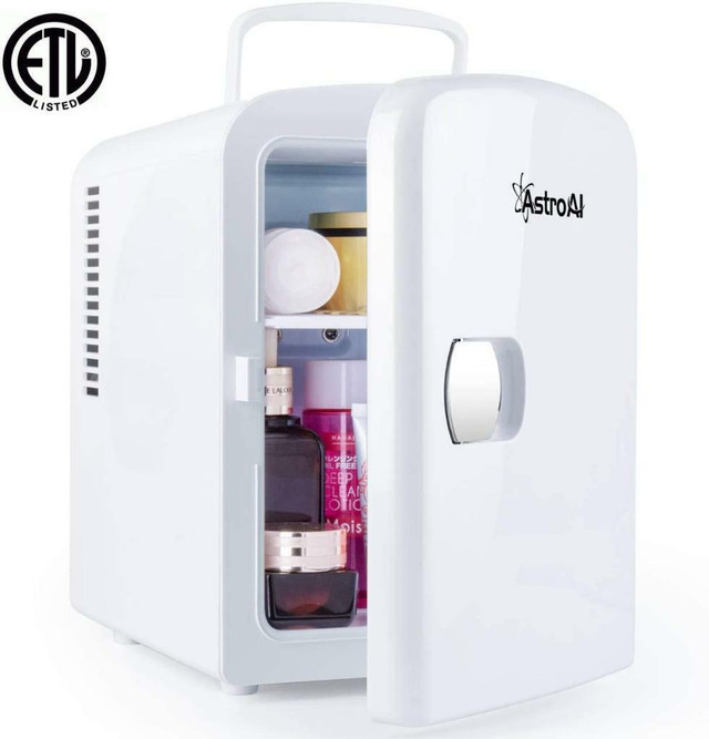 NEW 4L 6 CAN AC & DC PORTABLE WARMER & COOLER FRIDGE MAKEUP 4L76MF in Other in Edmonton
