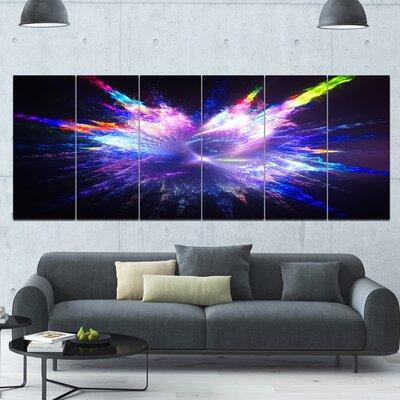 Made in Canada - Design Art 'Blue Explosion of Paint Drops'  6 Piece Graphic Art Print Set on Canvas in Arts & Collectibles