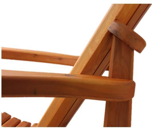 Amish Handcrafted Cedar Adirondack Muskoka Patio Deck Cottage Garden Chair Kit For DIY in Patio & Garden Furniture - Image 3