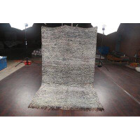 Rugsource One-of-a-Kind Hand-Knotted 4'11" X 8'0" Wool Charcoal Area Rug
