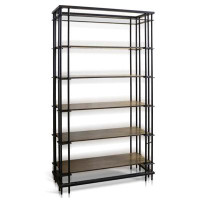 Harp and Finial 84" H x 46" W Etagere Bookcase