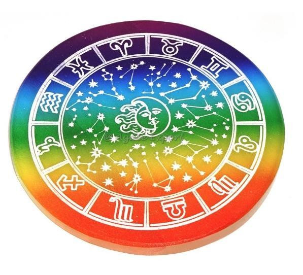 Selenite Charging Plate Zodiac Symbol Engraved in Hobbies & Crafts