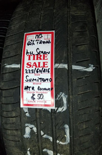 P 225/60/ R16 SUMITOMO HTR ENHNCE M/S Used All Season Tire - 60% TREAD LEFT $50 for THE TIRE / 1 TIRE ONLY !!