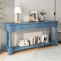 Canora Grey Console Table 63" Long Console Table with Drawers and Shelf