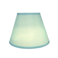 Rosecliff Heights 7" H Linen Empire Lamp Shade ( Uno ) in Light Blue