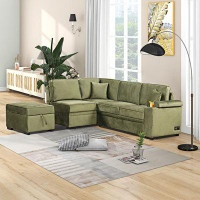 Latitude Run® Sleeper Sofa Bed with Storage Ottoman