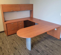 Teknion U-Shape Desk with Hutch &amp; Credenza in Excellent Condition-Call us now!
