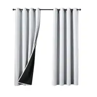 Ebern Designs 100% Blackout Curtains 63 Inch Length For Bedroom, Thick Noise Reduction Thermal Insulated Grommet Window