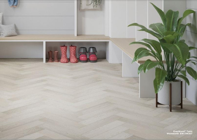 EverWood Twist 8.3mm, 20 Mil, 5x24 Inch Plank - Uniclic® featuring Unizip® technology in 5 Colors  TSF in Floors & Walls