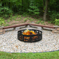 Millwood Pines Chirata 12.25" H x 36" W Steel Wood Burning Outdoor Fire Pit