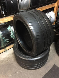20 inch SET OF 2 (PAIR) USED SUMMER PERFORMANCE TIRES 325/30R20 106Y MICHELIN PILOT SPORT CUP 2 (MO) TREAD LIFE 85% LEFT