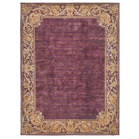 EXQUISITE RUGS One-of-a-Kind 9' x 12' Wool Area Rug in Red/Pink/Gold