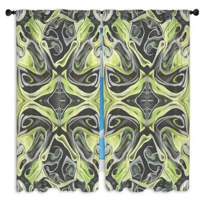 Upgrade your home decor with these Abstract Flow sheer window curtains printed in the USA! Great for...