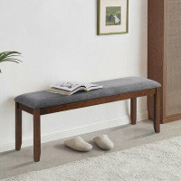 Red Barrel Studio Upholstered Entryway Bench Footstool With Wood Legs