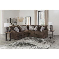 Latitude Run® 2 - Piece Upholstered Sectional with Comfort Coil Seating and 9 Accent Pillows Included