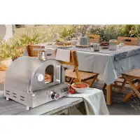 Mont Alpi Mont Alpi MAPZ-SS Countertop Table Top Stainless Steel Portable Outdoor Gas Pizza Oven + Pizza Stone