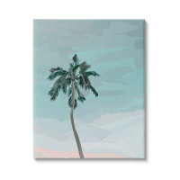 Stupell Industries Stupell Industries Tropical Palm Tree Sky Framed Floater Canvas Wall Art Design By Amelia Noyes